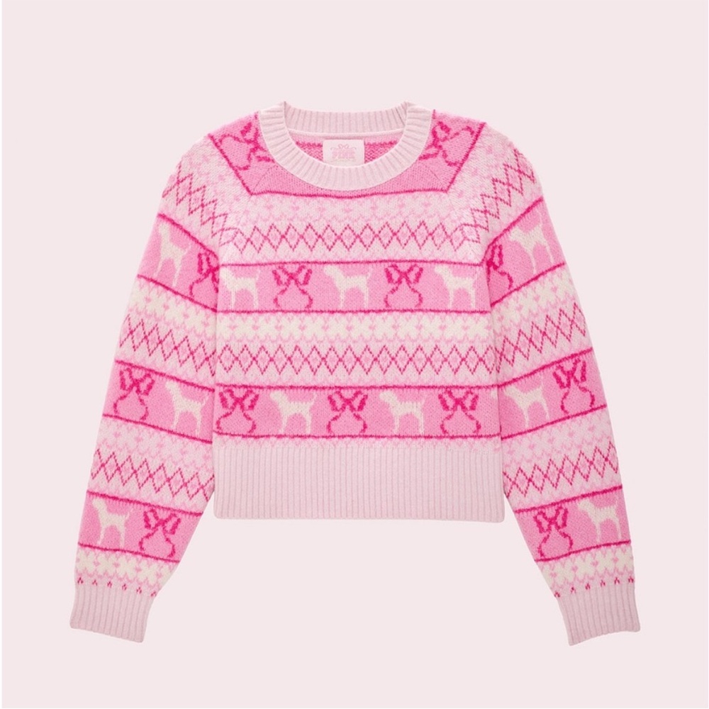 SOLD OUT LoveShackFancy VS Pink sweater New with tags size Small - Picture 3 of 3